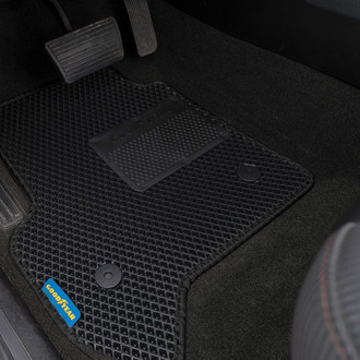 Goodyear Accessories - All-Weather 1st & 2nd Row Black Rubber Floor Mat Set