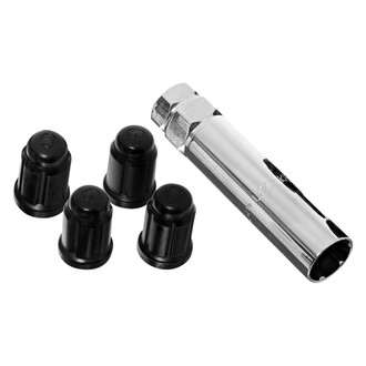 Gorilla Automotive® - Black Chrome Cone Seat Small Diameter Wheel Locks