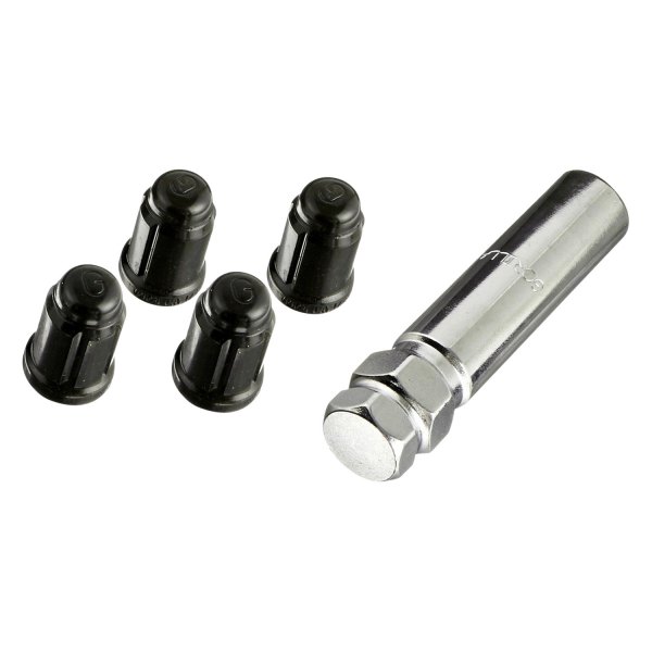 Gorilla Automotive® - Black Chrome Small Diameter Cone Seat Wheel Locks
