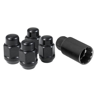 Gorilla Automotive® - Black Chrome Cone Seat Acorn Bulge Lug Nuts