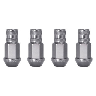 Gorilla Automotive® - Silver Cone Seat Aluminum Racing Open End Lug Nuts