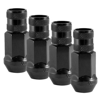 Gorilla Automotive® - Black Cone Seat Aluminum Racing Open End Lug Nuts