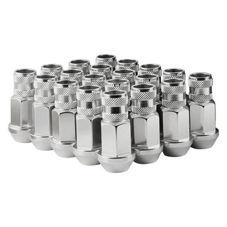 Gorilla Automotive® - Silver Cone Seat Aluminum Racing Open End Lug Nut