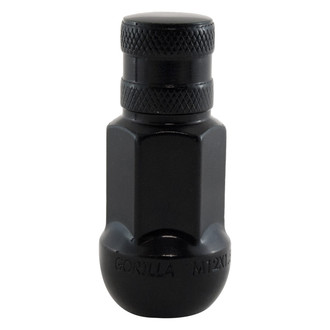 Gorilla Automotive® - Black Chrome Radius/Ball Seat Forged Steel Racing Closed End Lug Nut