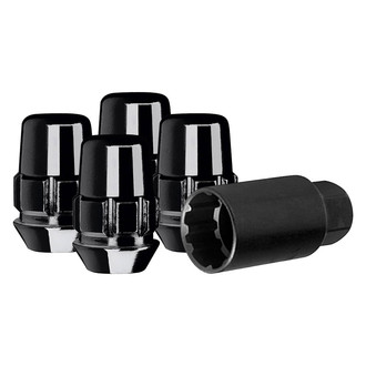 Gorilla Automotive® - Black Chrome Cone Seat Acorn Wheel Locks