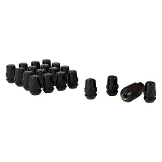 Gorilla Automotive® - Black Chrome Cone Seat Acorn Wheel Locks