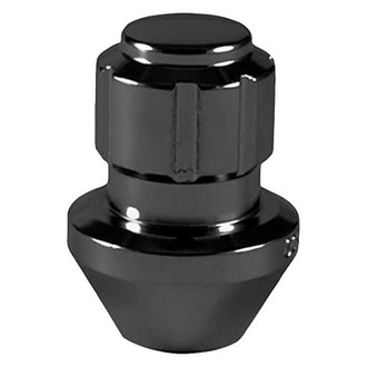 Gorilla Automotive® - Black Chrome Cone Seat Factory Style Bulge Wheel Locks