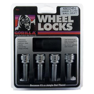 Gorilla Automotive® - Chrome Radius/Ball Seat Bolt Wheel Locks