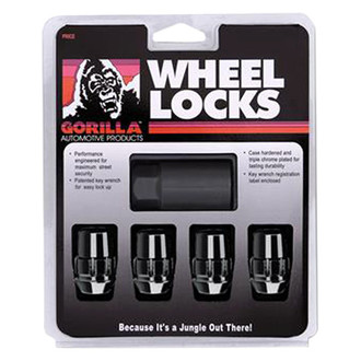 Gorilla Automotive® - Black Chrome Cone Seat Acorn Wheel Locks