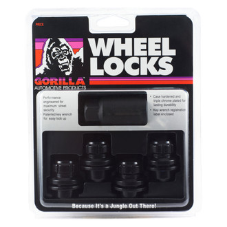 Gorilla Automotive® - Black Chrome Mag Seat Short Mag Wheel Locks