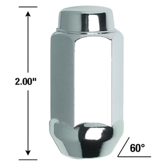 Gorilla Automotive® - Chrome Heat Treated Cone Seat Duplex Acorn Lug Nut