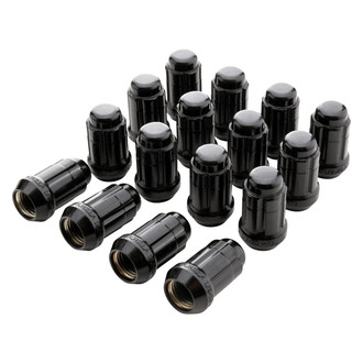 Gorilla Automotive® - Black Chrome Cone Seat Small Diameter Acorn Lug Nuts