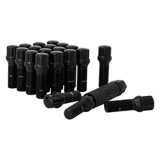 Gorilla Automotive® - Black Chrome Cone Seat Small Diameter Lug Bolts