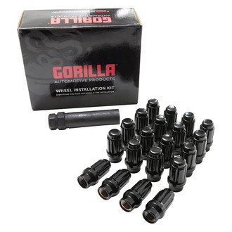 Gorilla Automotive® - Black Chrome E-T/Ultra Seat Spline Lug Nuts