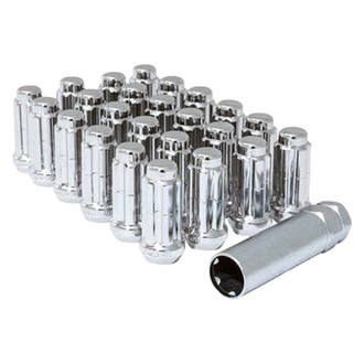 Gorilla Automotive® K6TSL-14150GR - Chrome Cone Seat Spline Closed End Long Lug Wheel Installation Kit