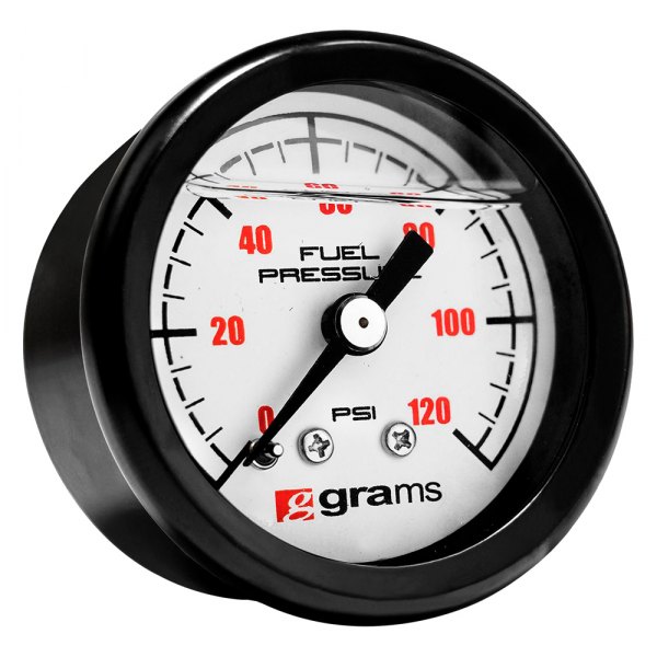 Grams® - 1-1/2" Liquid Filled Fuel Pressure Gauge, 0-120 PSI