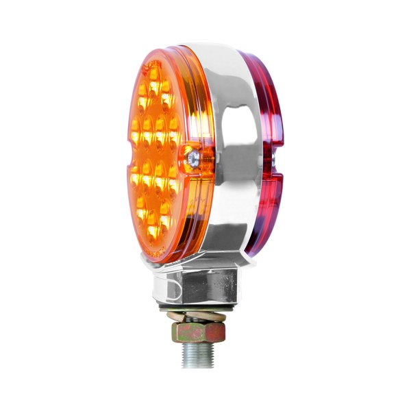 Grand General® - Double Face Pearl 3" Round Chrome/Amber/Red LED Turn Signal Light