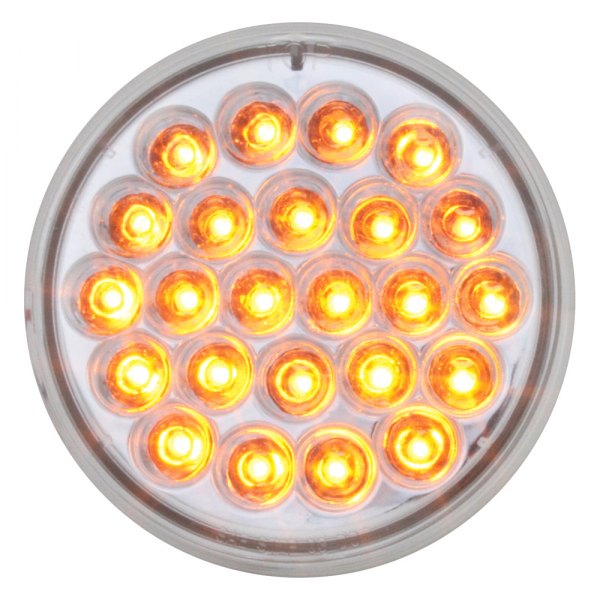 Grand General® - 4" Continuous Pearl Bolt-On Mount Amber LED Strobe Light