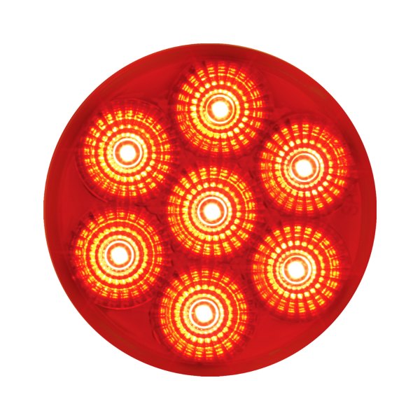 Grand General® - Spyder™ 2" Round Chrome/Red LED Side Marker Light
