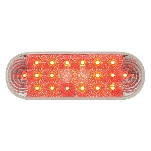 Grand General® - Spyder™ 6.5x2" Chrome Oval LED Tail Light with Turn Signal