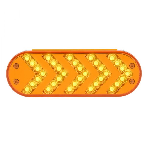 Grand General® - Spyder™ Arrow Style Sequential 6.5"x2" Oval Chrome/Amber LED Turn Signal Light