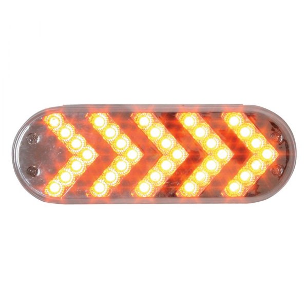 Grand General® - Spyder™ Arrow Style Sequential 6.5"x2" Oval Chrome LED Turn Signal Light