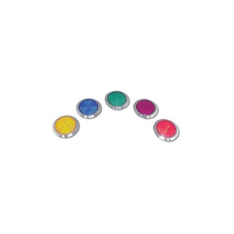 Grand General® - Red Stick-On Reflector Plugs with Chrome Trim