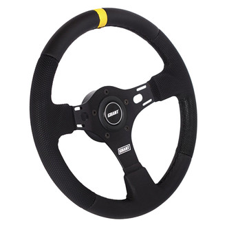 Grant® - 3-Spoke Pro Stock Series Steering Wheel with Yellow Top Marker and 3/5 Hole Adapter