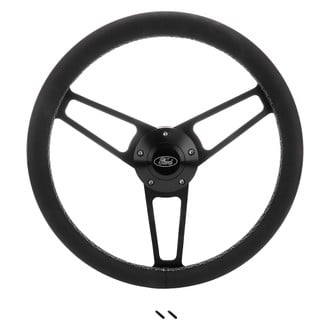 Grant® - 3-Spoke Billet Classic Series Black Leather Wheel Installation Kit