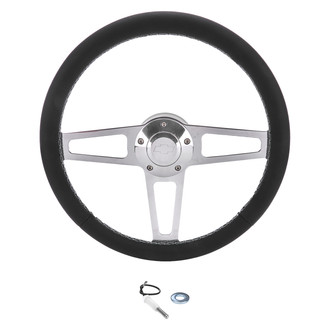Grant® - 3-Spoke Billet T Series Steering Wheel Installation Kit with Black Grip Color
