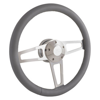 Grant® - 3-Spoke Billet T Series Steering Wheel with Gray Grip Color