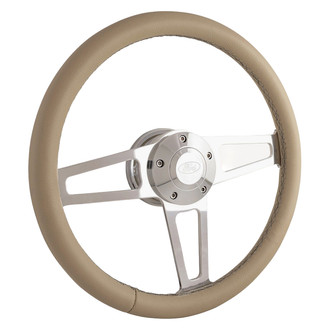 Grant® - 3-Spoke Billet T Series Steering Wheel with Tan Grip Color
