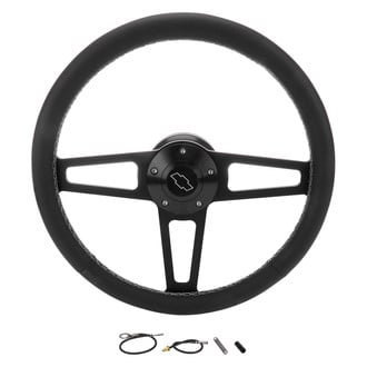 Grant® - 3-Spoke Billet T Series Steering Wheel with Black Grip Color