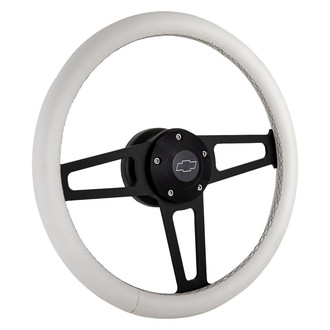 Grant® - 3-Spoke Billet T Series Steering Wheel with White Grip Color