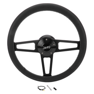 Grant® - 3-Spoke Billet T Series Steering Wheel with Black Grip Color
