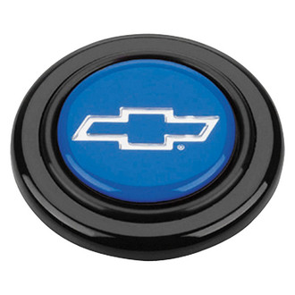 Grant® - Signature Style Black Horn Button with Blue/Silver Chevrolet Emblem