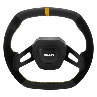 Grant® - 2-Spoke C8 Performance Series Steering Wheel with Yellow Accent Color