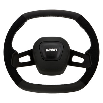 Grant® - 2-Spoke C8 Performance Black Suede/Leather Steering Wheel