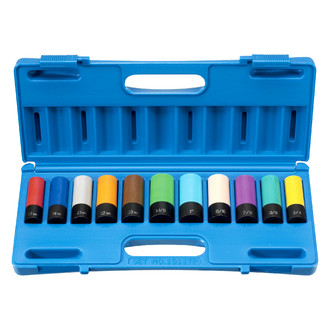 Grey Pneumatic® - 11-piece Deep Length Thin Wall Impact Socket Set