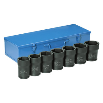 Grey Pneumatic® - 7-piece 6-Point Truck Pinion Locknut Set