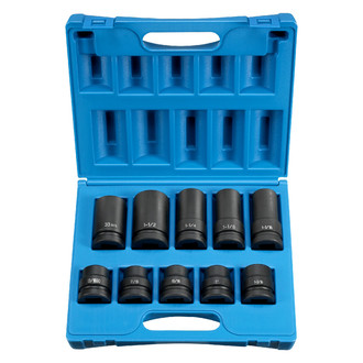 Grey Pneumatic® - 10-piece Standard and Deep Length Impact Socket Set