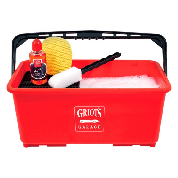 Griot's Garage® - Ultimate 6 gal Red Wash Bucket with Casters and Lid 