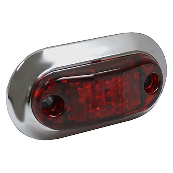 Grote® - 2.5" Oval Screw Mount LED Clearance Marker Light with Chrome Bezel