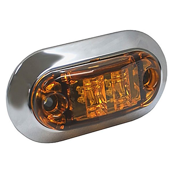 Grote® - 2.5" Oval Screw Mount LED Clearance Marker Light with Chrome Bezel