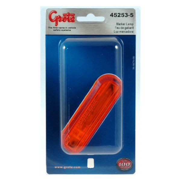 Grote® - Thin-Line 3.5" Single-Bulb Oval Bolt-on Mount Clearance Marker Light