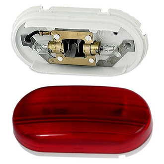 Grote® - Optic Lens Red Oval Bracket Mount Clearance Marker Light