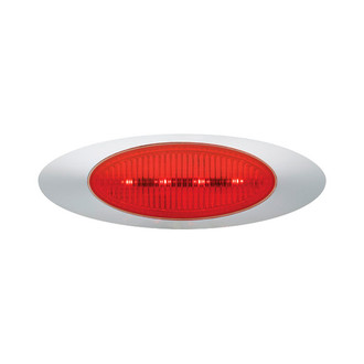 Grote® - M1 Series 7"x2" Oval Chrome Red LED Side Marker Light