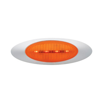 Grote® - M1 Series 7"x2" Oval Chrome Amber LED Side Marker Light