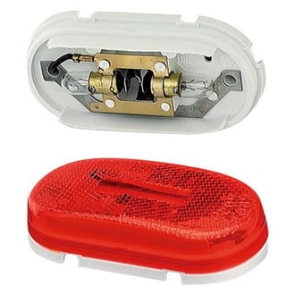 Grote® 45932-5 - Built-in Reflector Red Oval Clearance Marker Light