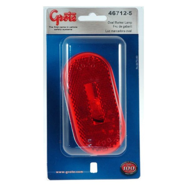 Grote® - 4" Single-Bulb Oval Screw Mount Clearance Marker Light with Built-In Reflector